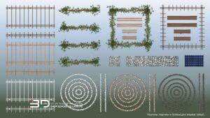Raster object assets for landscape plans, set 1 (40 pcs)