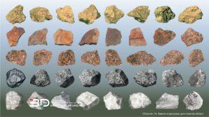 Raster object assets for landscape plans, set 10 (40 pcs)