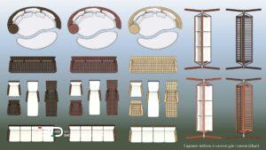 Raster object assets for landscape plans, set 3 (28 pcs)