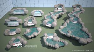 3D models of rocks and water features for landscape design (10 pcs)