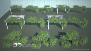 3D models of shrubs and vines for landscape design (12 pcs)
