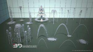 3D models of rocks and water features for landscape design (16 pcs)