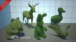 3D models of shrubs and vines for landscape design (5 pcs)