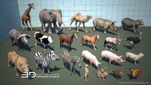 3D models of people, transport and miscellaneous objects for landscape design, set 2 (21 pcs)