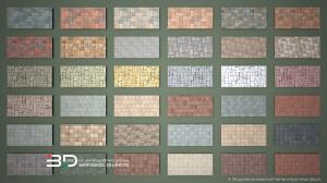 SketchUp materials based on raster textures, set 4 (36 pcs)