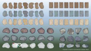 Raster object assets for landscape plans, set 9 (78 pcs)