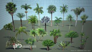 2D models of tropical and indoor plants for landscape design, set 1 (22pcs)